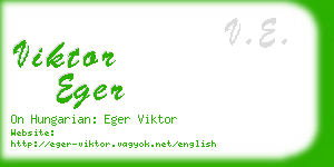 viktor eger business card